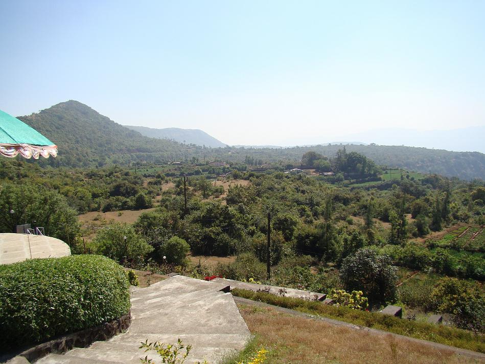 DSC02010.JPG - Another scenic view. Puja farmhouse is located at some height. Tapola Road goes through near about base of the hill seen in this snap